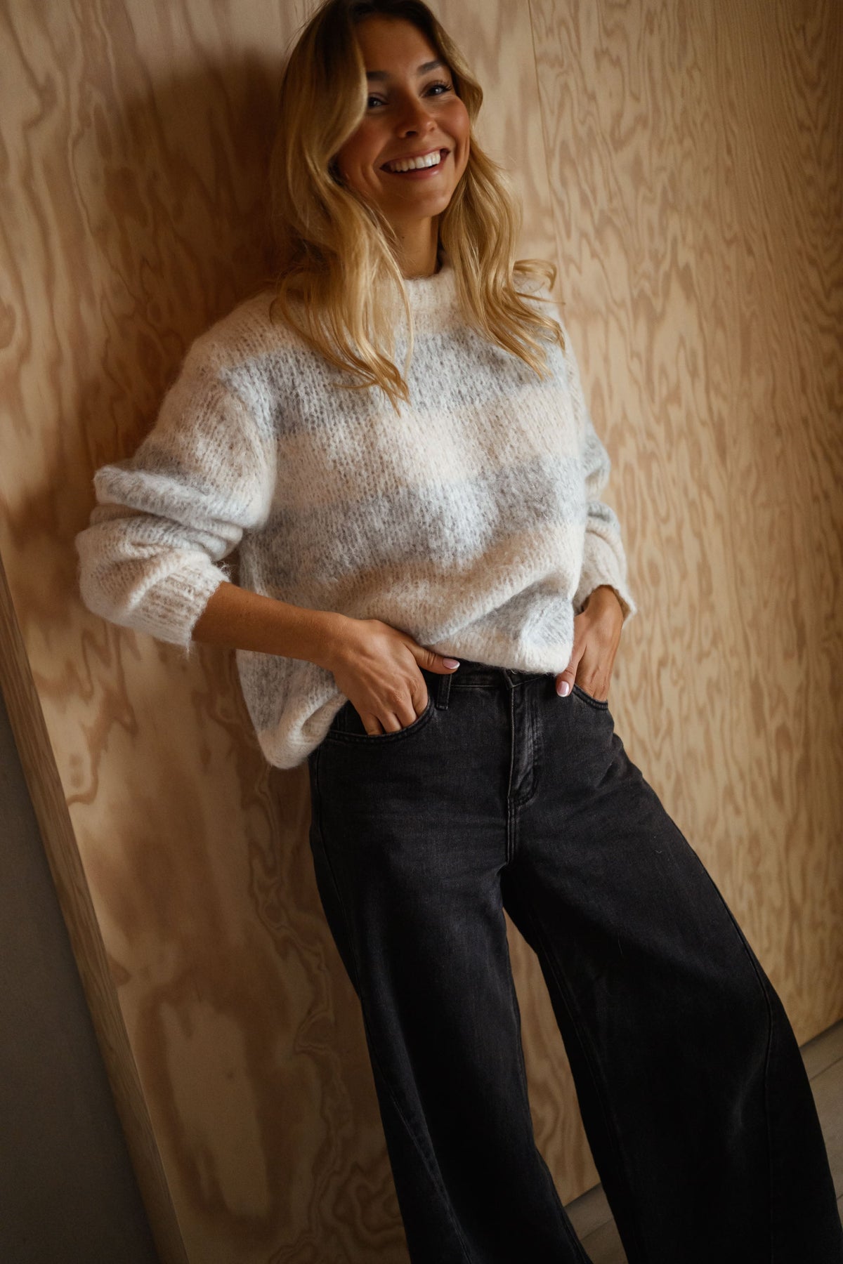 Jersey Debby crudo y gris