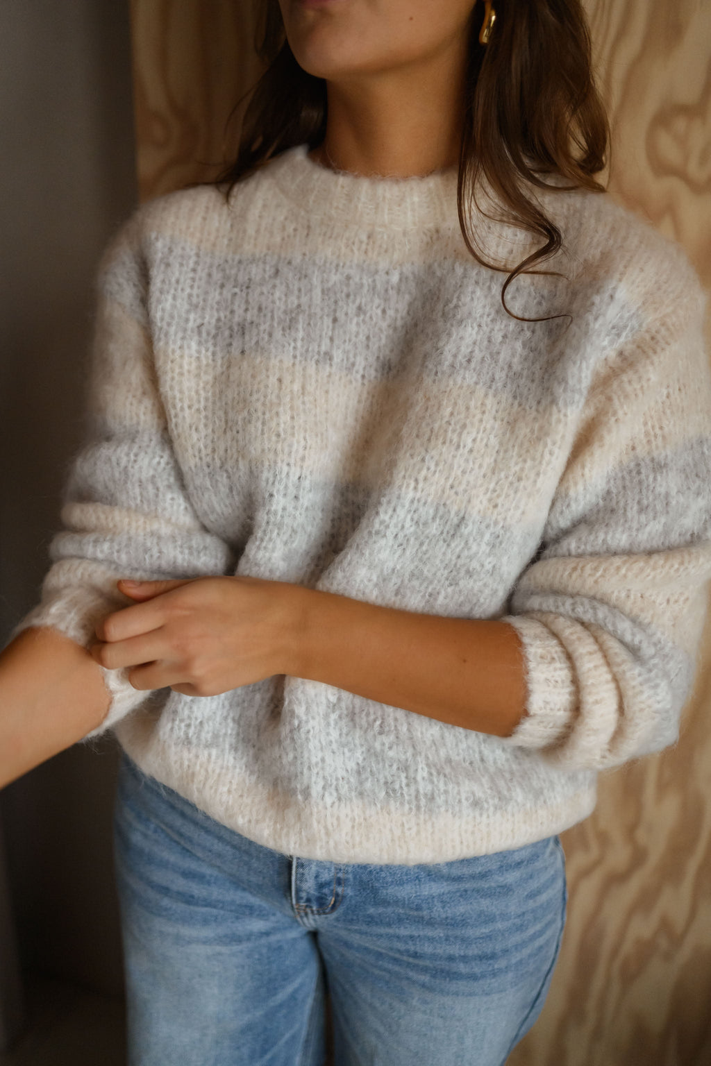 Jersey Debby crudo y gris