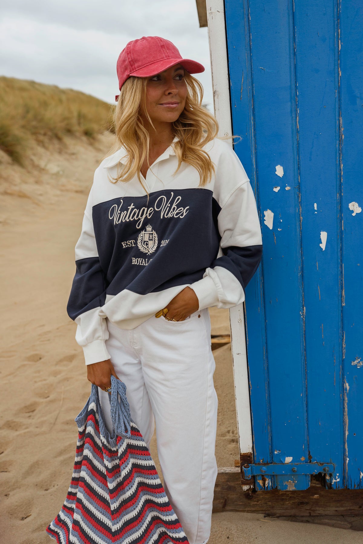 Jersey Emile azul y blanco