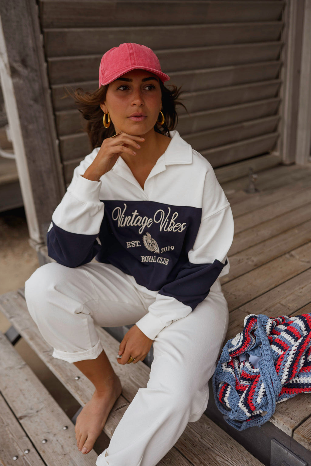 Jersey Emile azul y blanco
