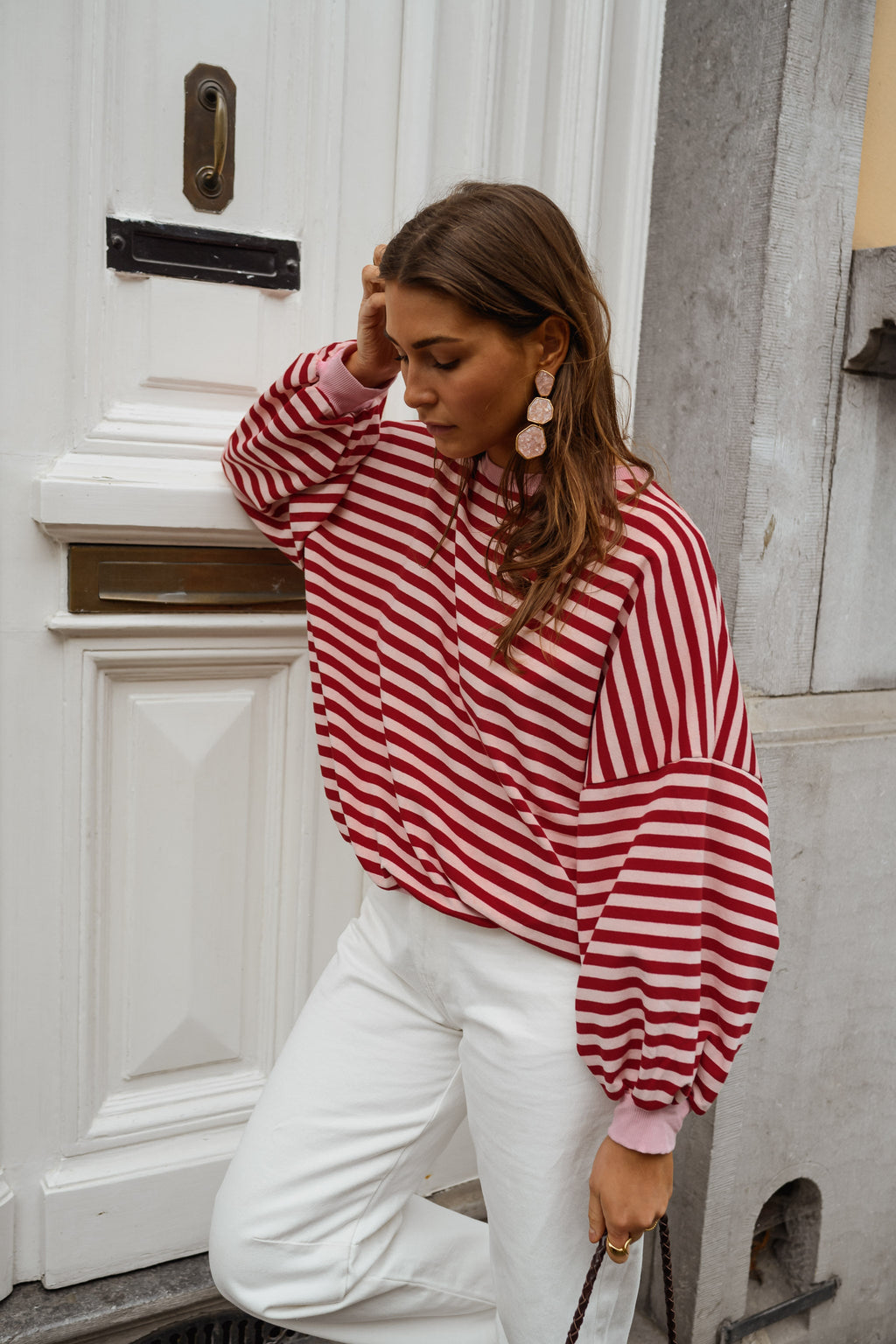 Jersey Livia rojo y rosa