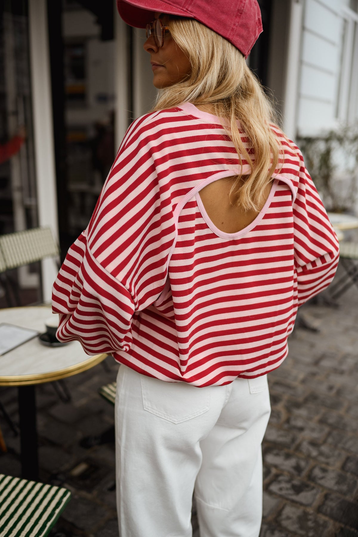 Jersey Livia rojo y rosa