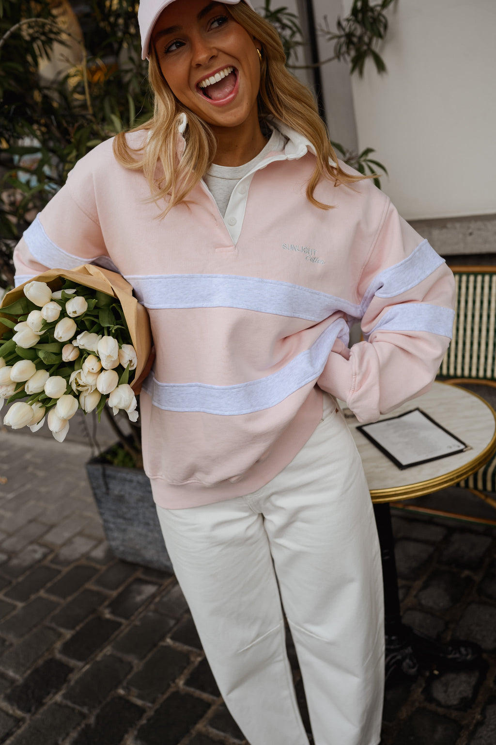 Jersey Luna rosa y gris