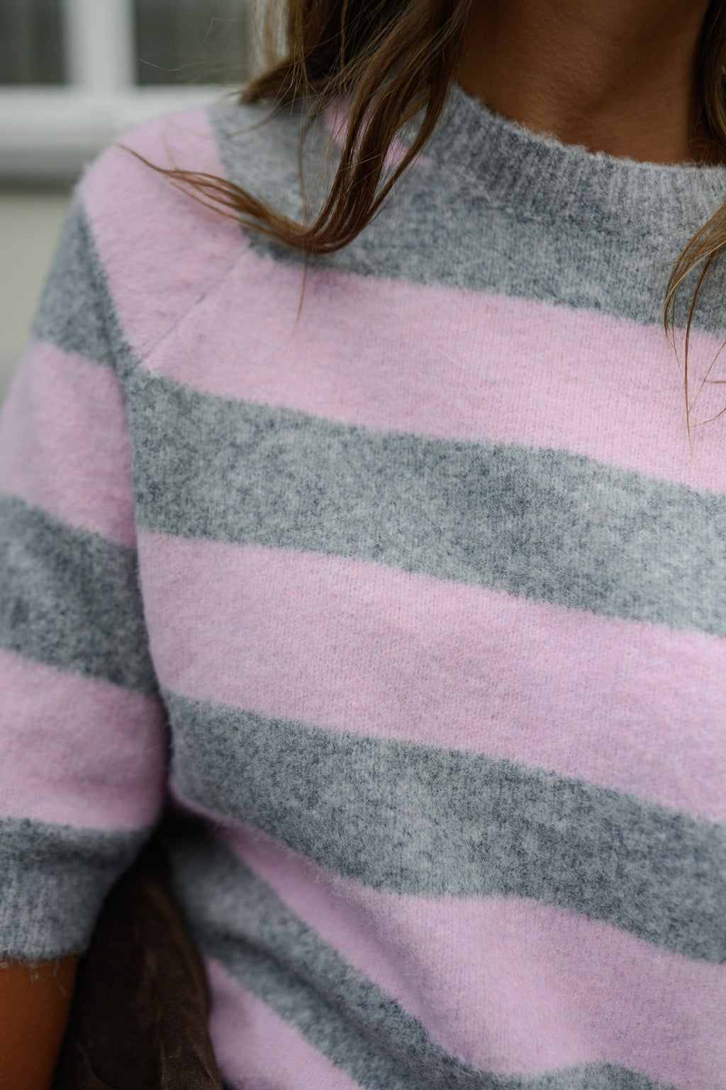 Jersey Maelys rosa y gris