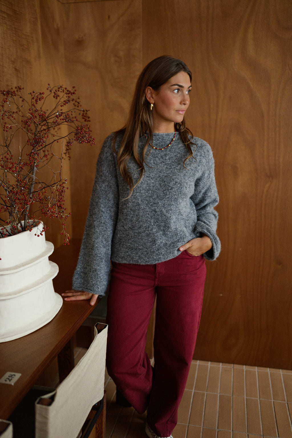 Jersey Nathalie gris oscuro