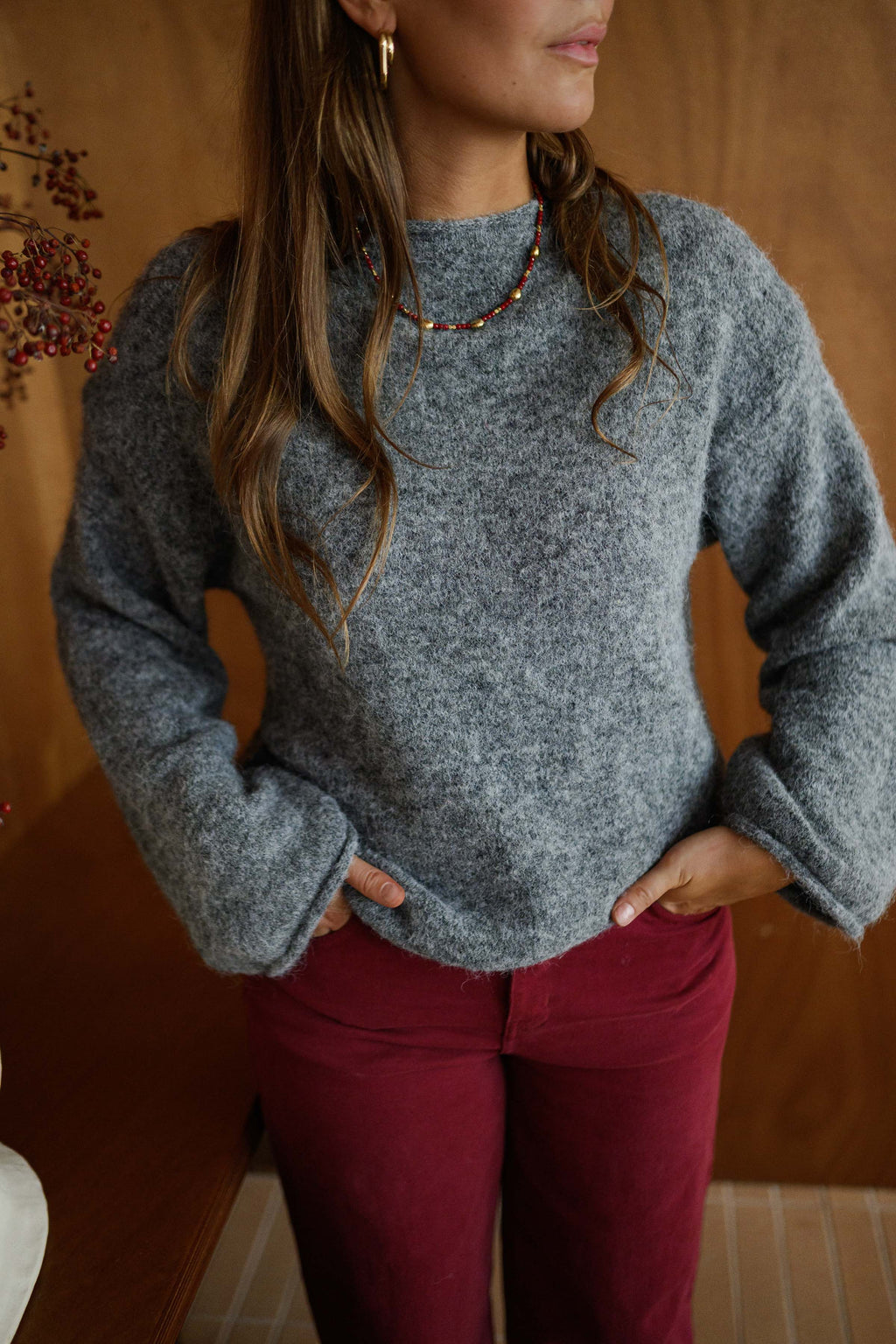 Jersey Nathalie gris oscuro