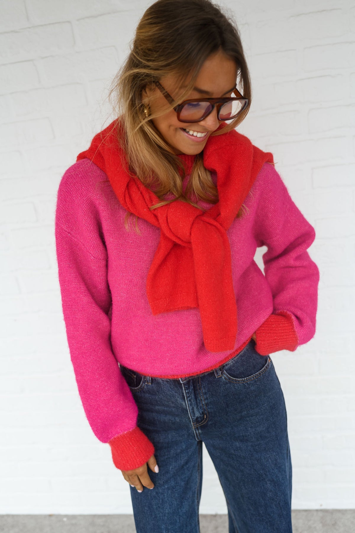 Jersey Victoire rojo y rosa