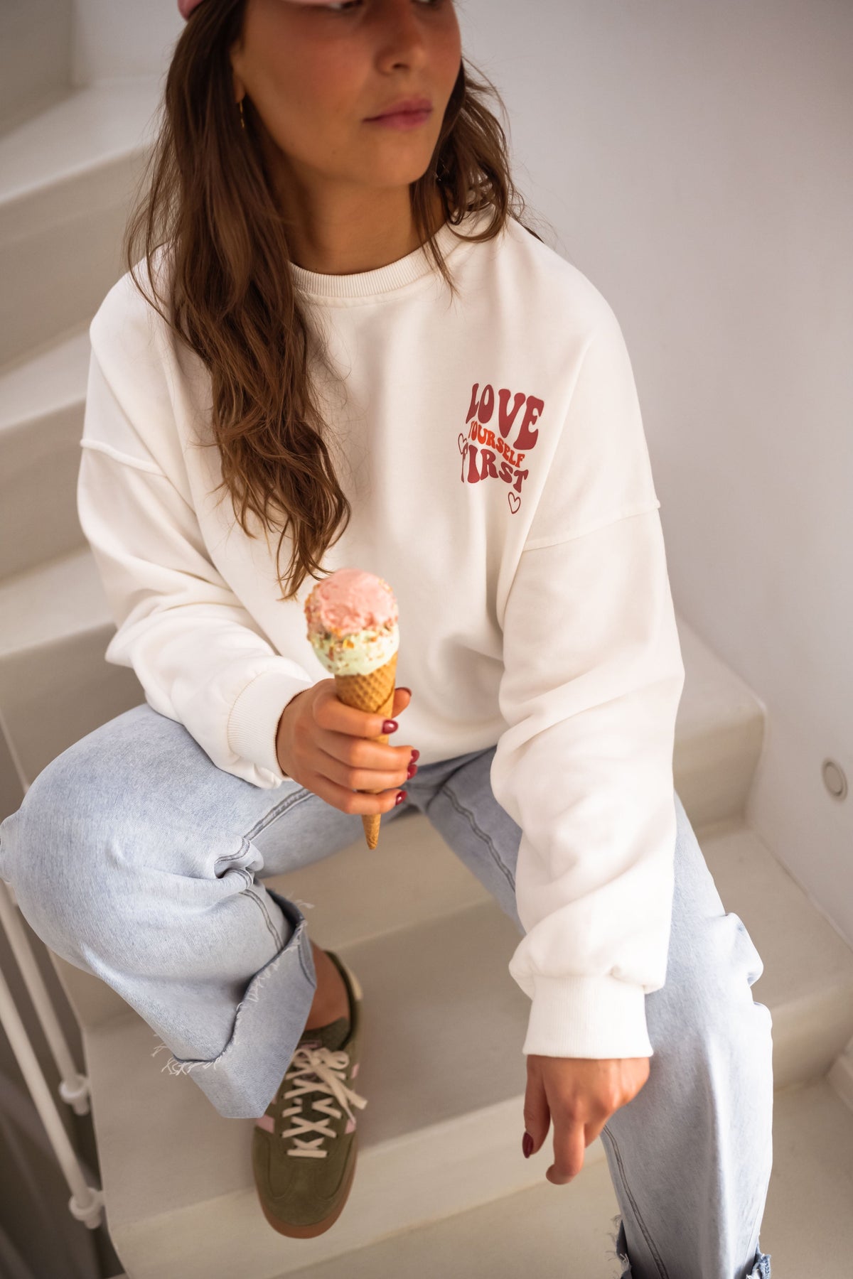 Sudadera Yourself blanca