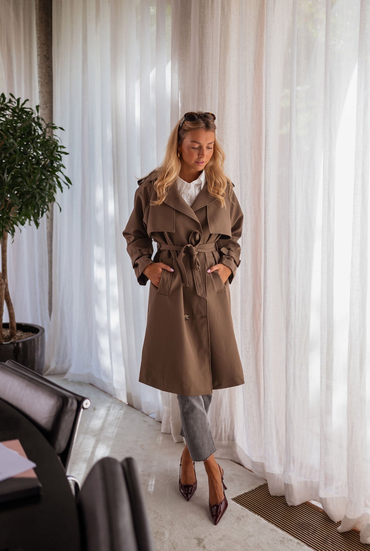 Gabardina Haron - chocolate