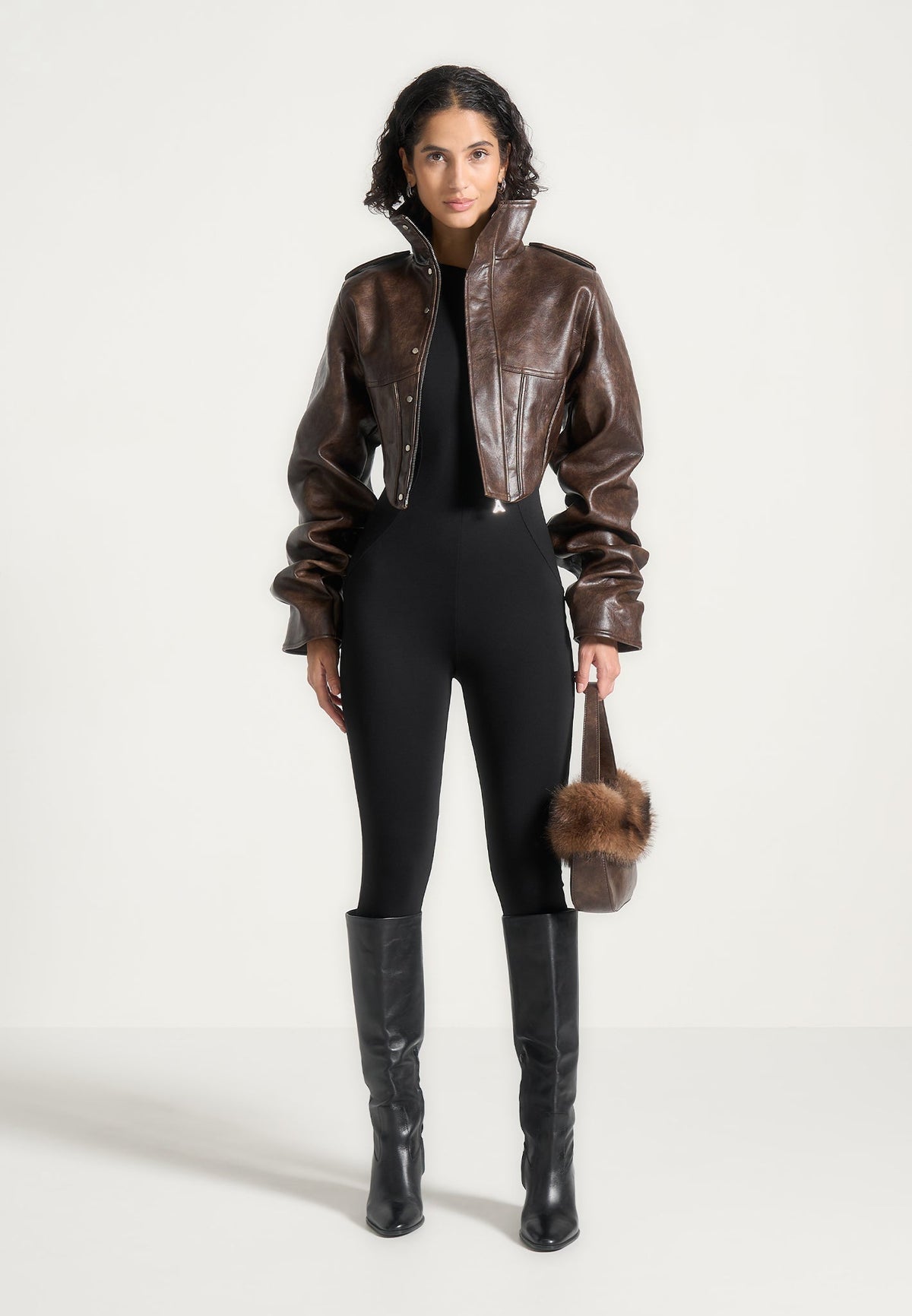 Solange | Chaqueta Corsé Efecto Cuero Vintage