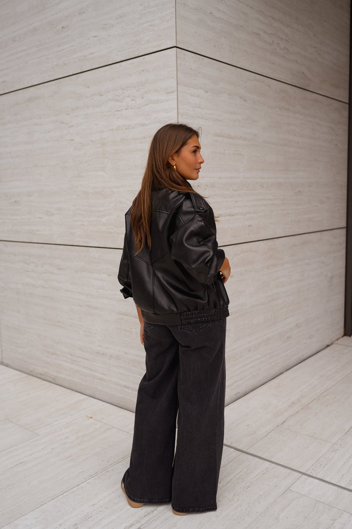 Chaqueta Deborah - polipiel negra