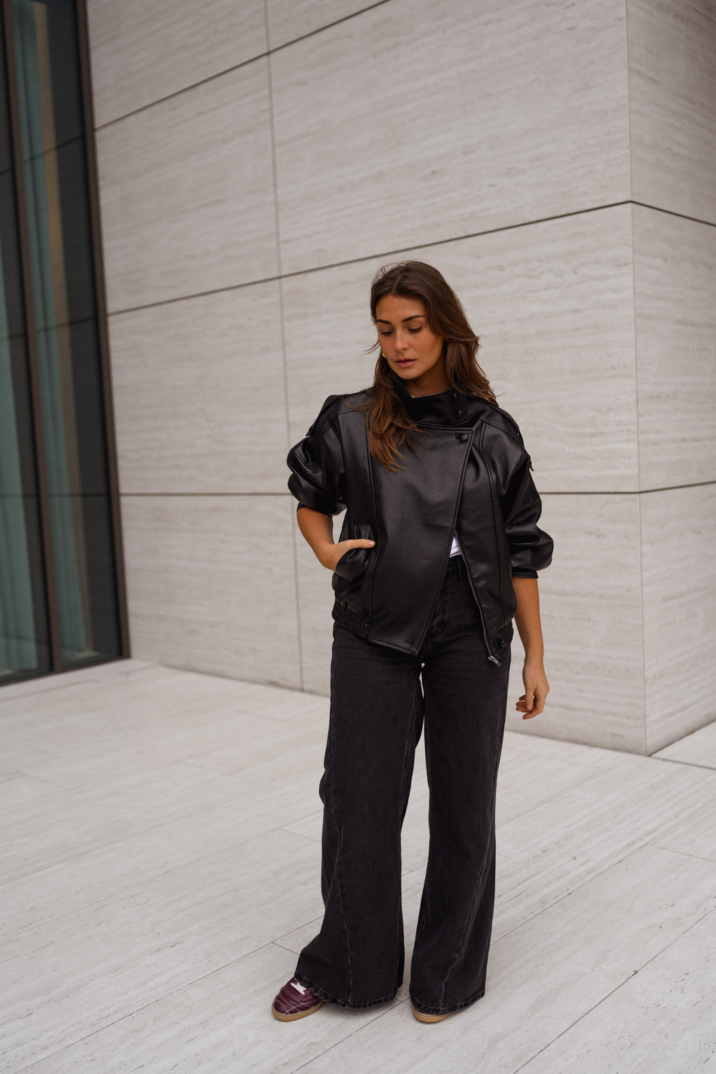 Chaqueta Deborah - polipiel negra