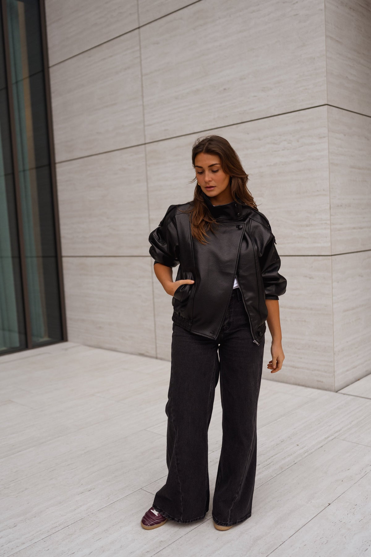 Chaqueta Deborah - polipiel negra