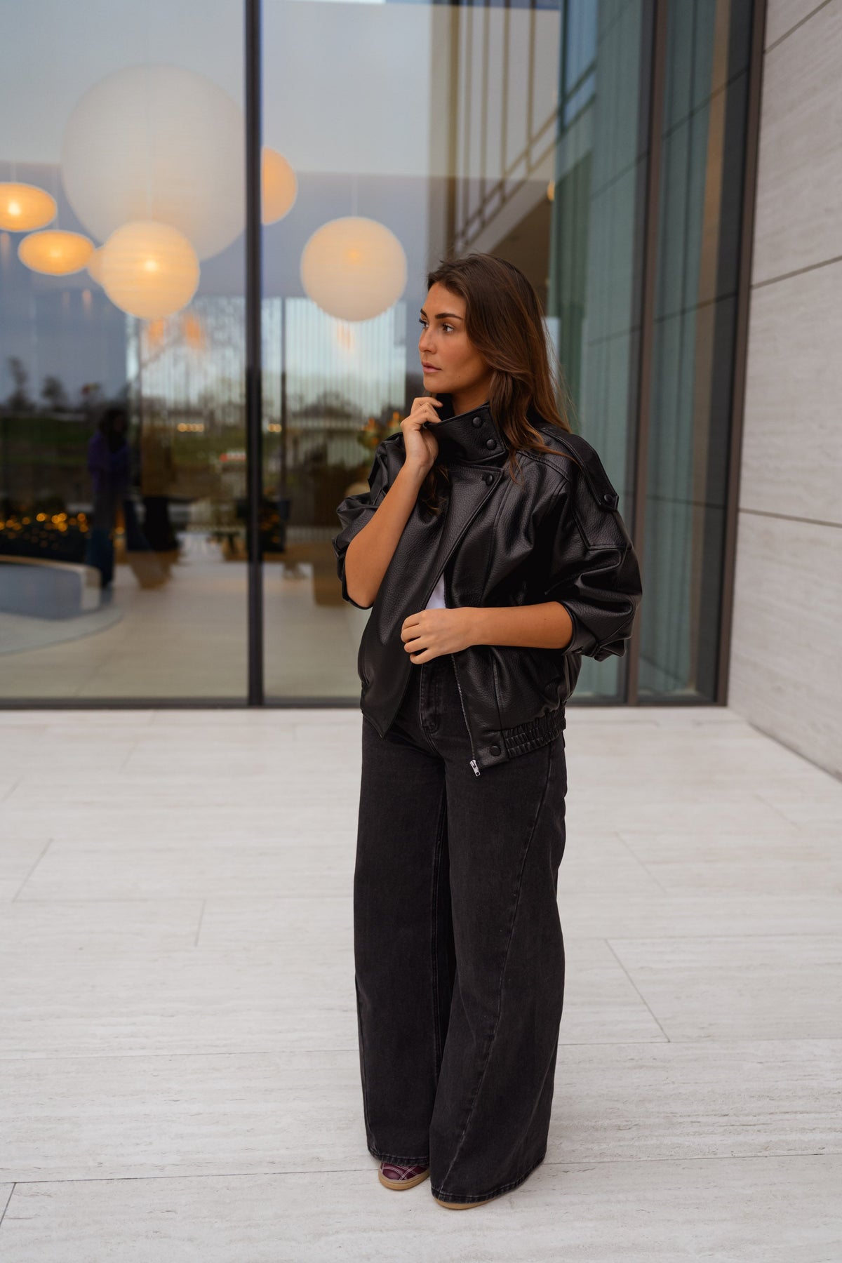 Chaqueta Deborah - polipiel negra