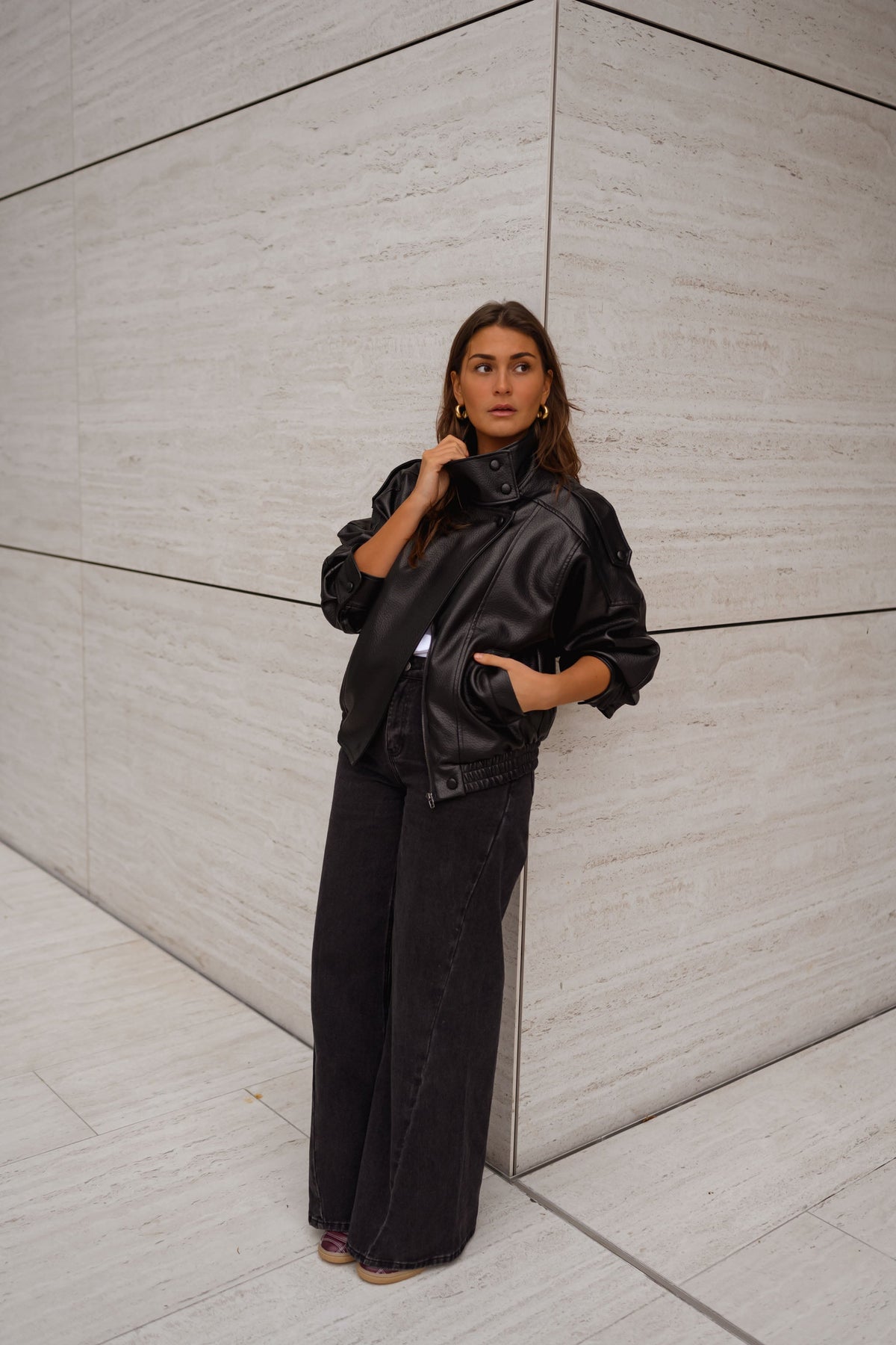 Chaqueta Deborah - polipiel negra