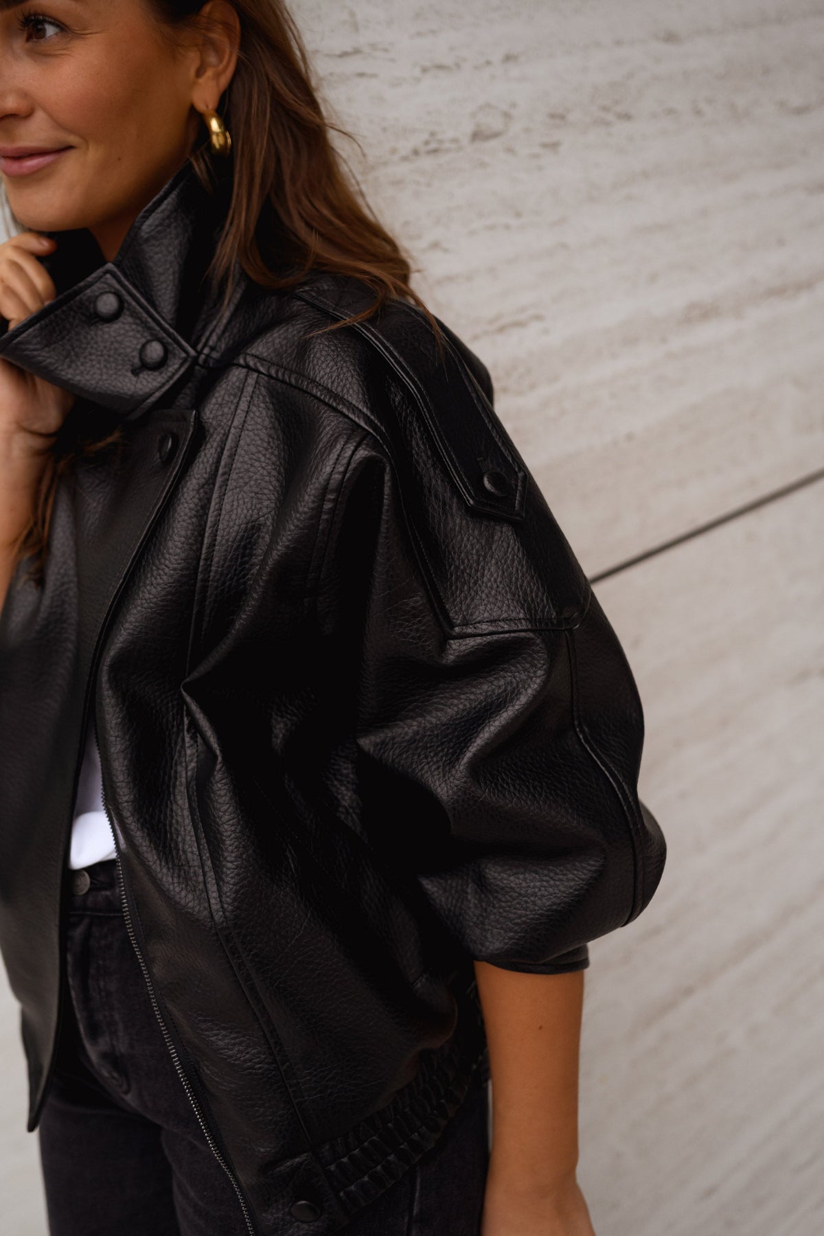 Chaqueta Deborah - polipiel negra