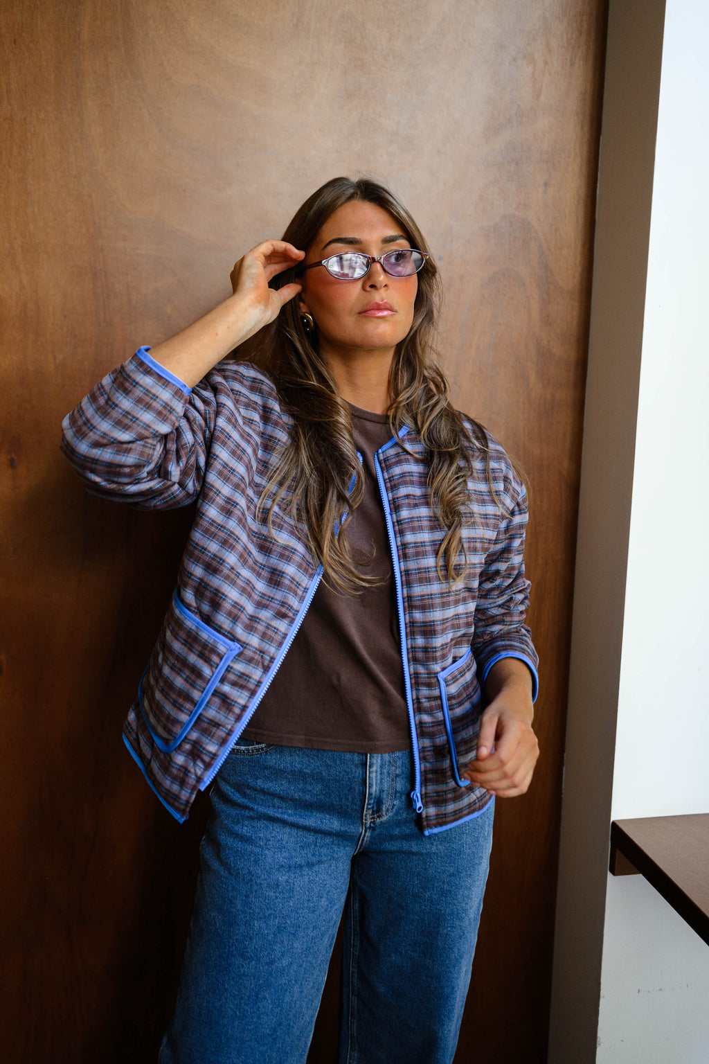 Chaqueta Delphine - marrón de cuadros