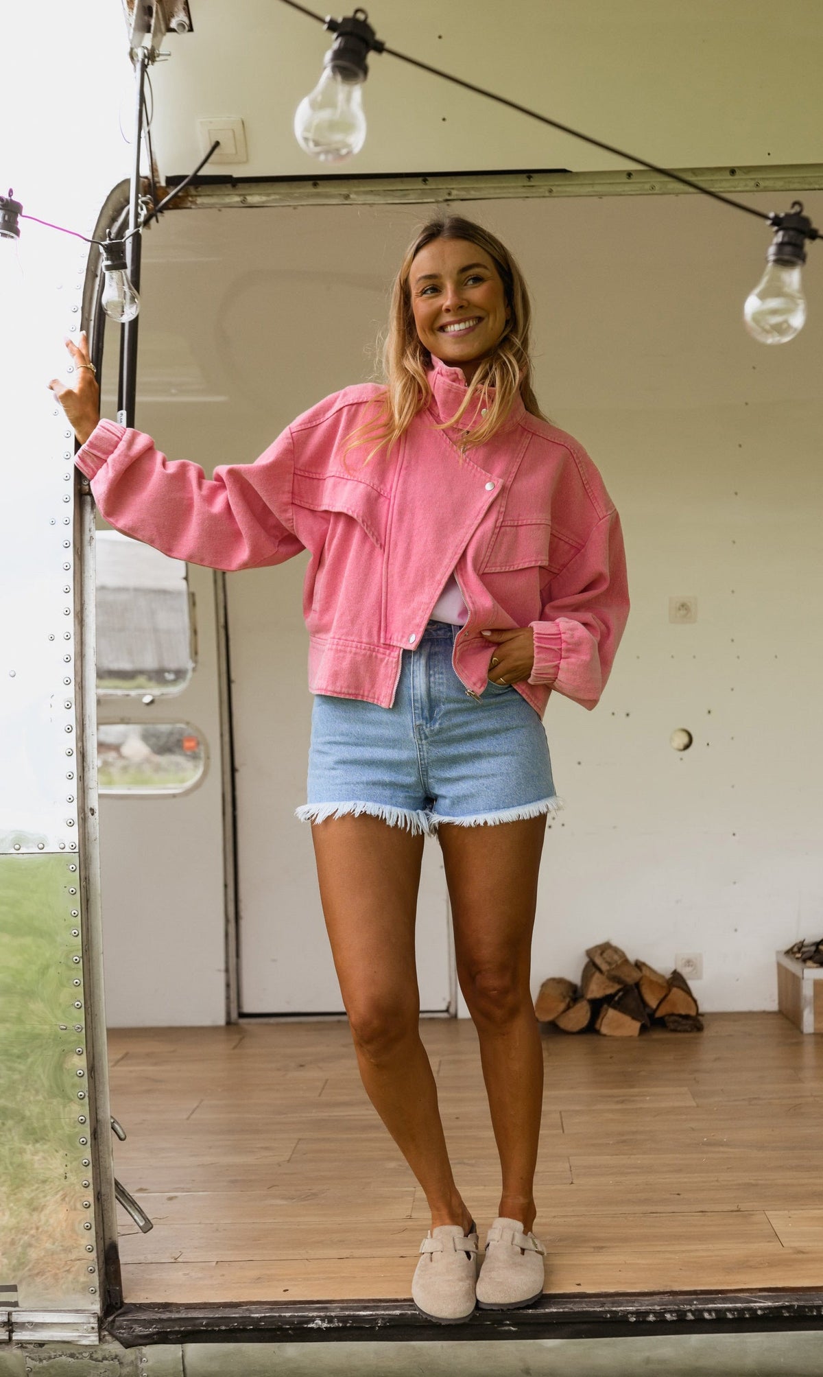 Chaqueta vaquera Justine - rosa