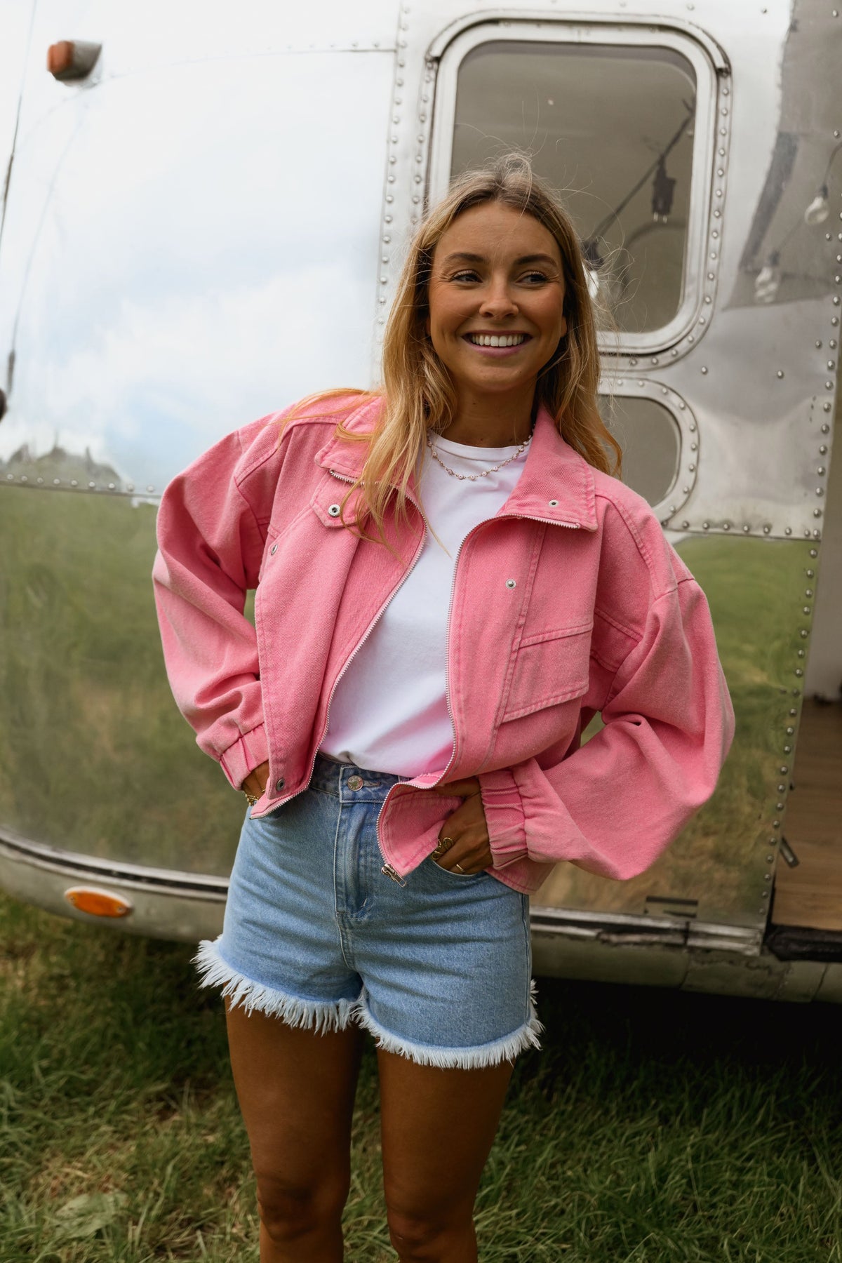 Chaqueta vaquera Justine - rosa