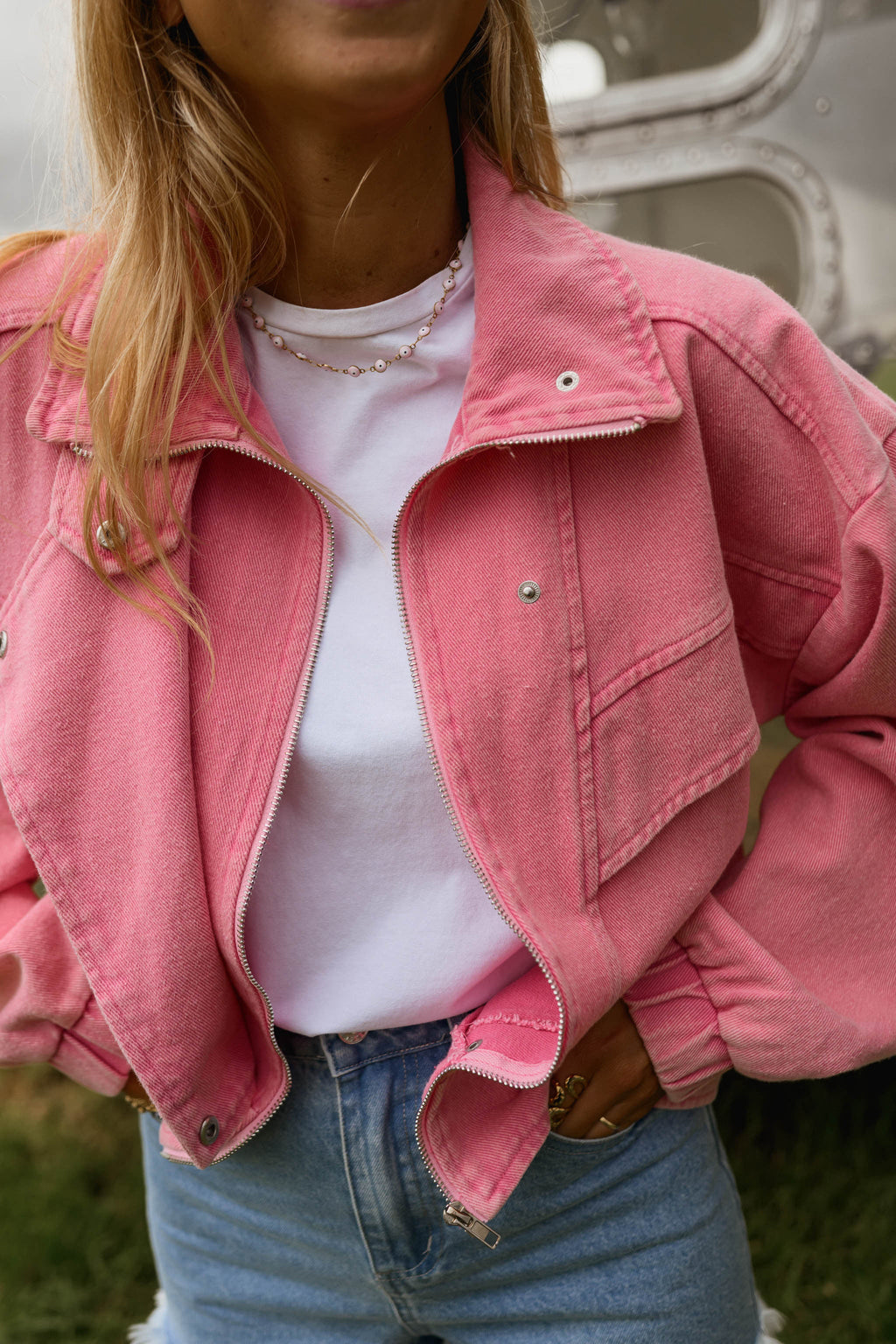 Chaqueta vaquera Justine - rosa