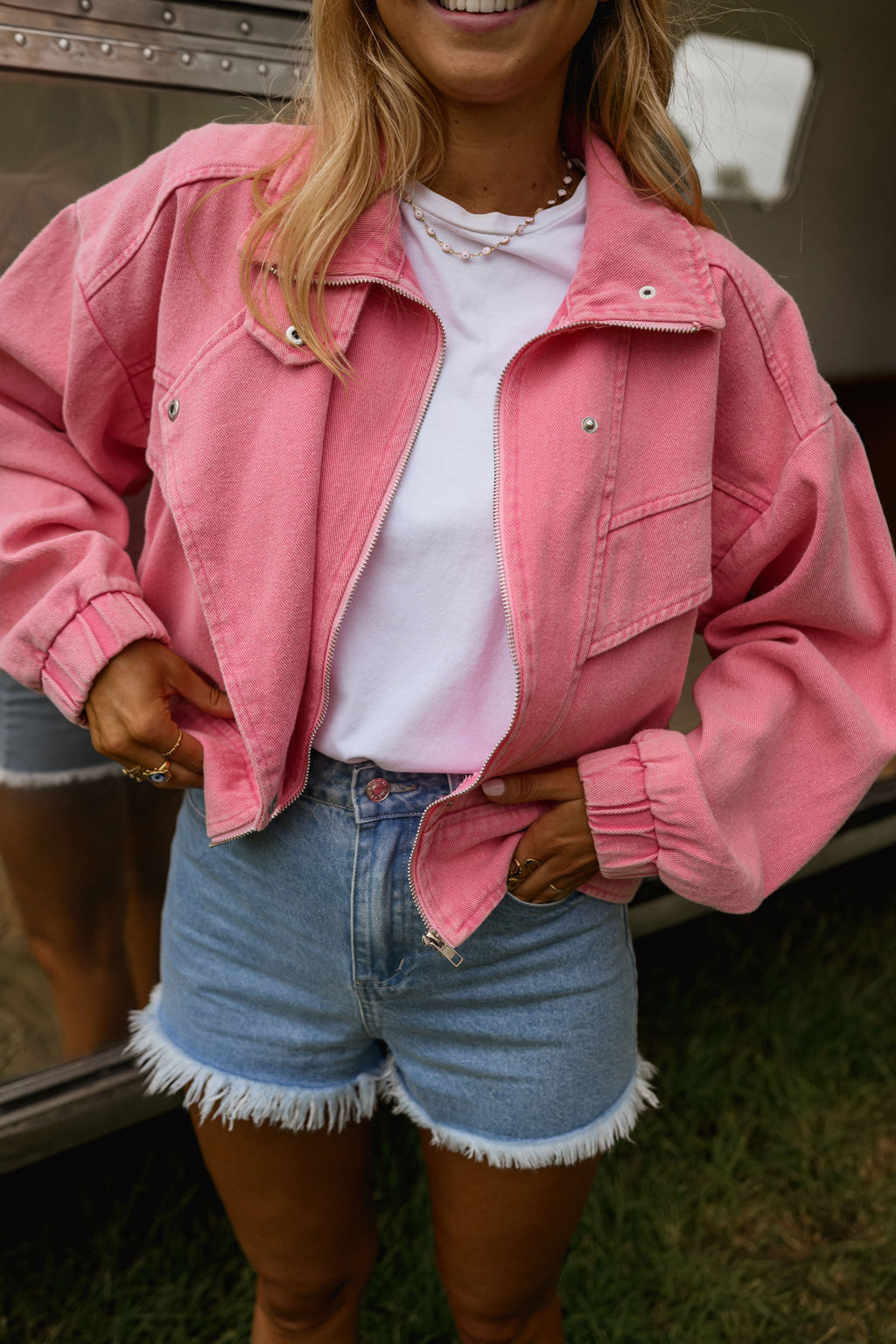 Chaqueta vaquera Justine - rosa