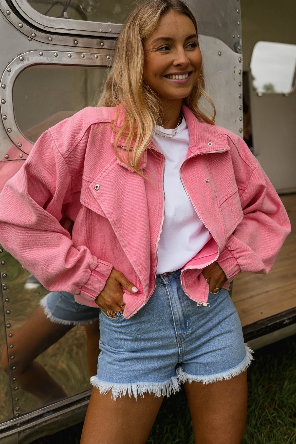 Chaqueta vaquera Justine - rosa