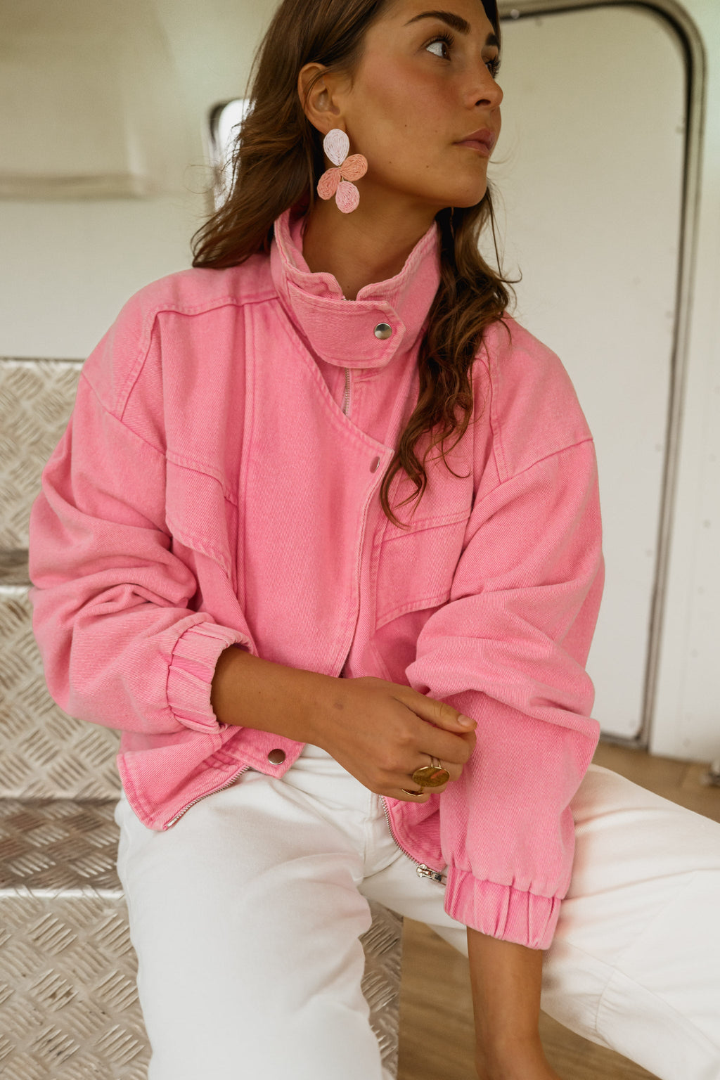 Chaqueta vaquera Justine - rosa