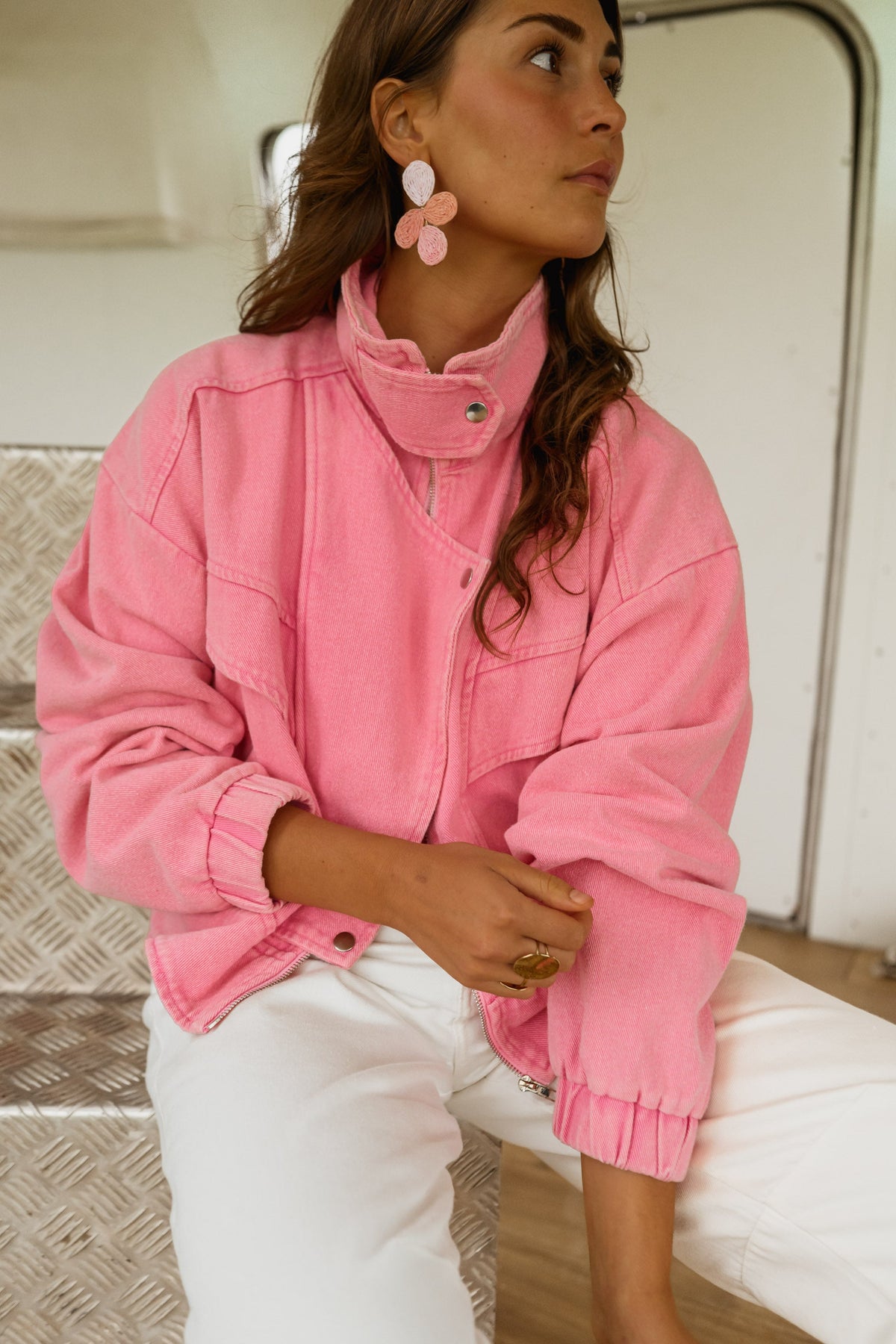 Chaqueta vaquera Justine - rosa