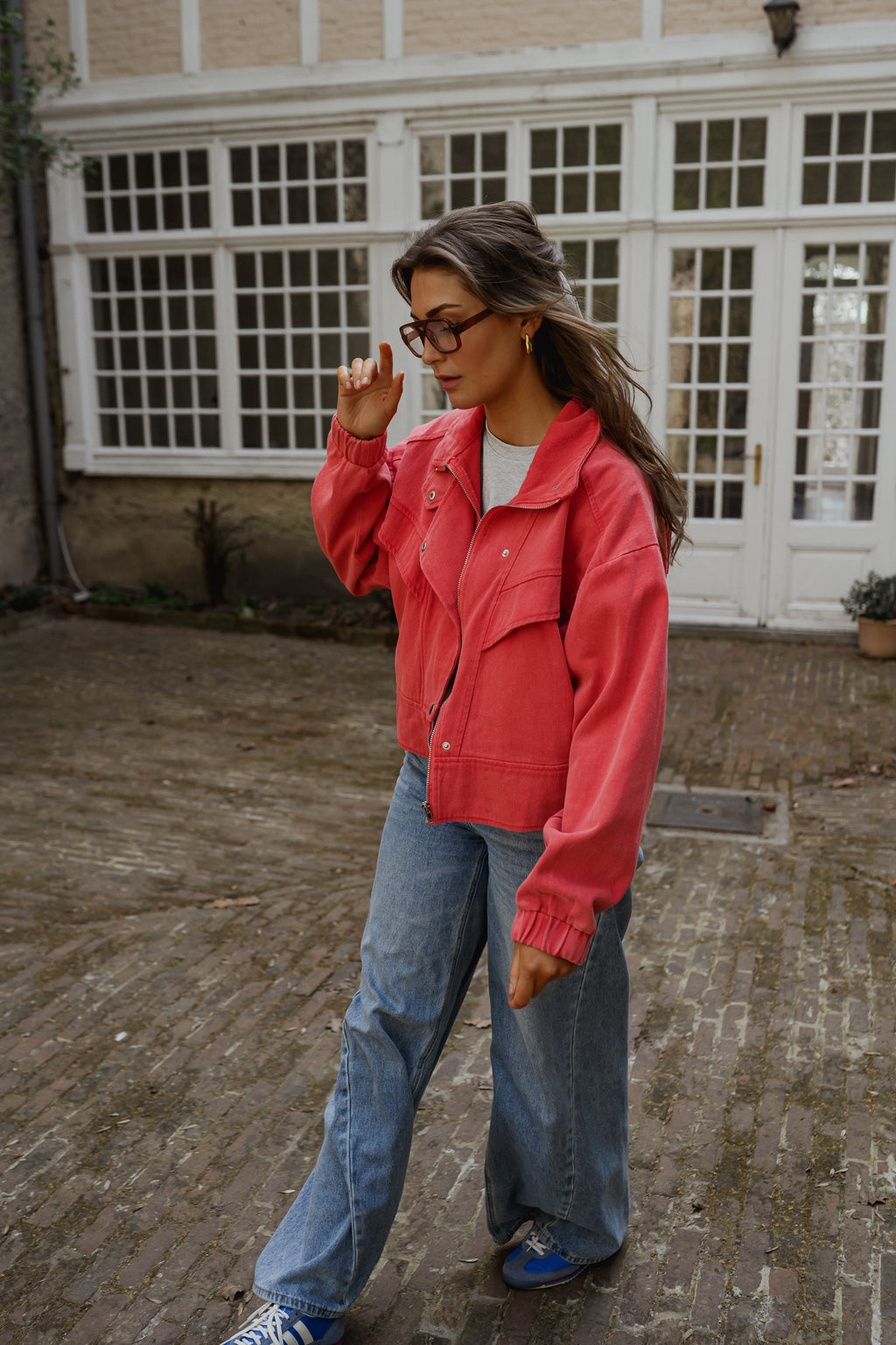 Chaqueta vaquera Justine - roja