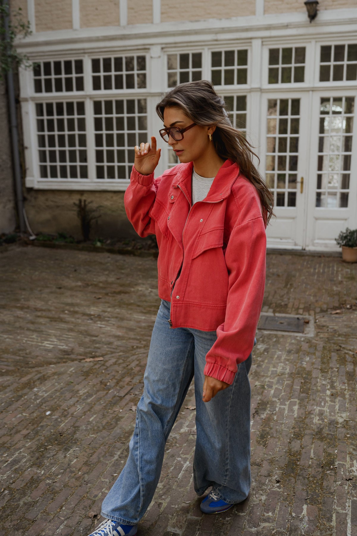 Chaqueta vaquera Justine - roja