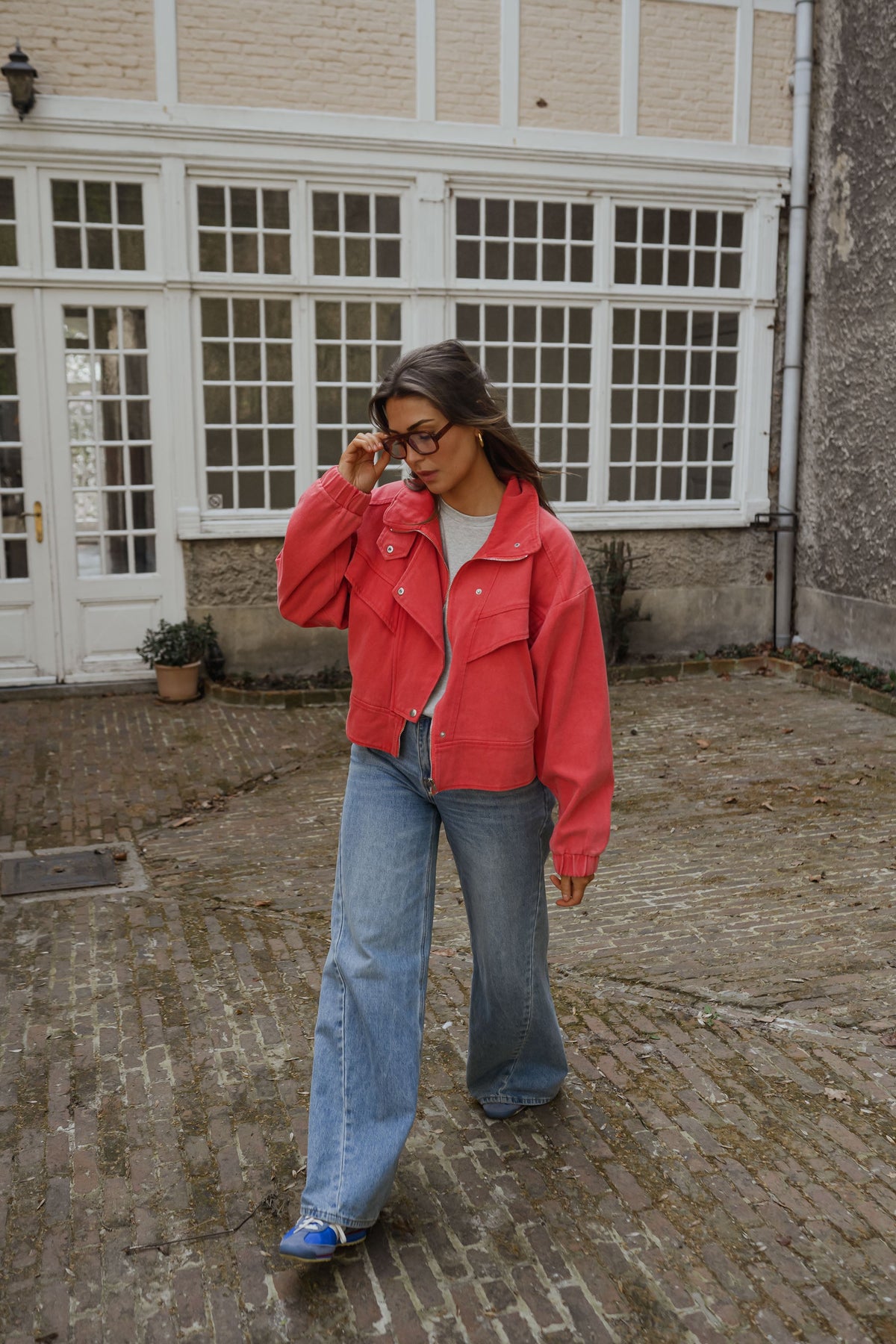 Chaqueta vaquera Justine - roja