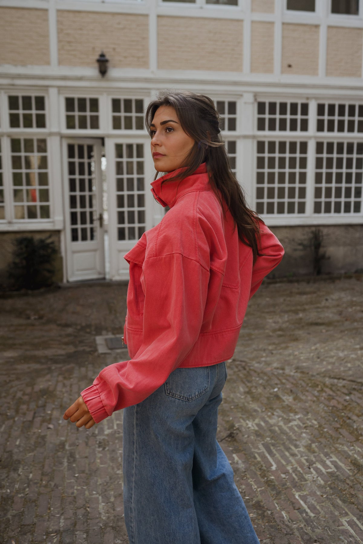 Chaqueta vaquera Justine - roja