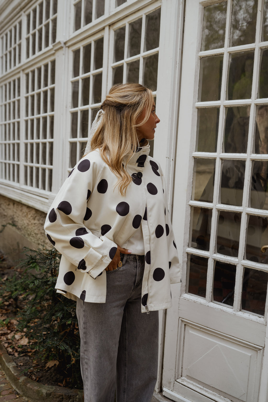 Chaqueta Léonard - lunares negros