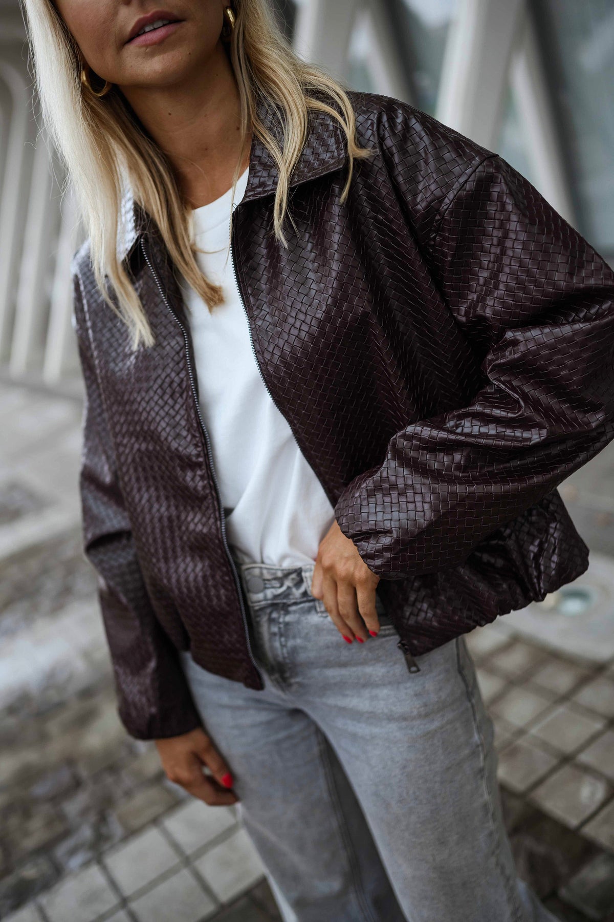 Chaqueta Omer - burdeos