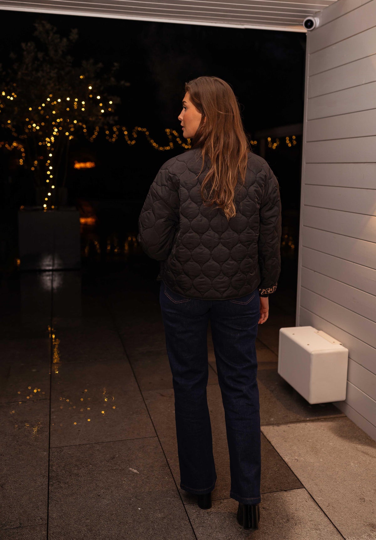 Chaqueta Paris - negra y leopardo