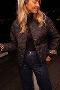 Chaqueta Paris - negra y leopardo