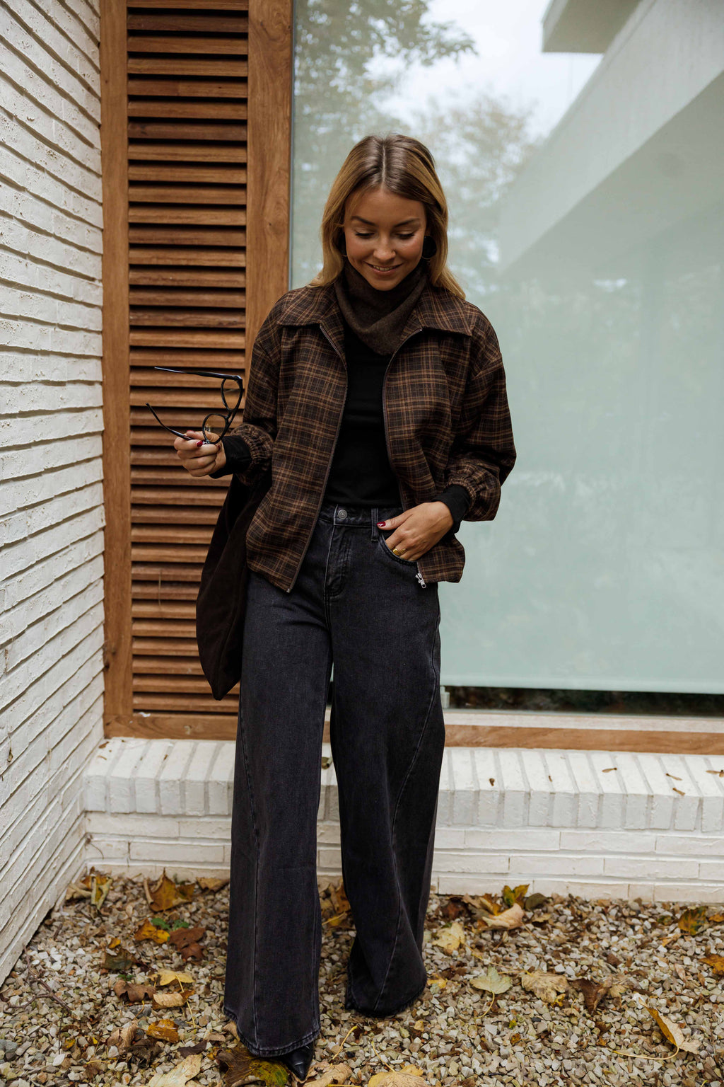 Chaqueta Philipa - cuadros marrones