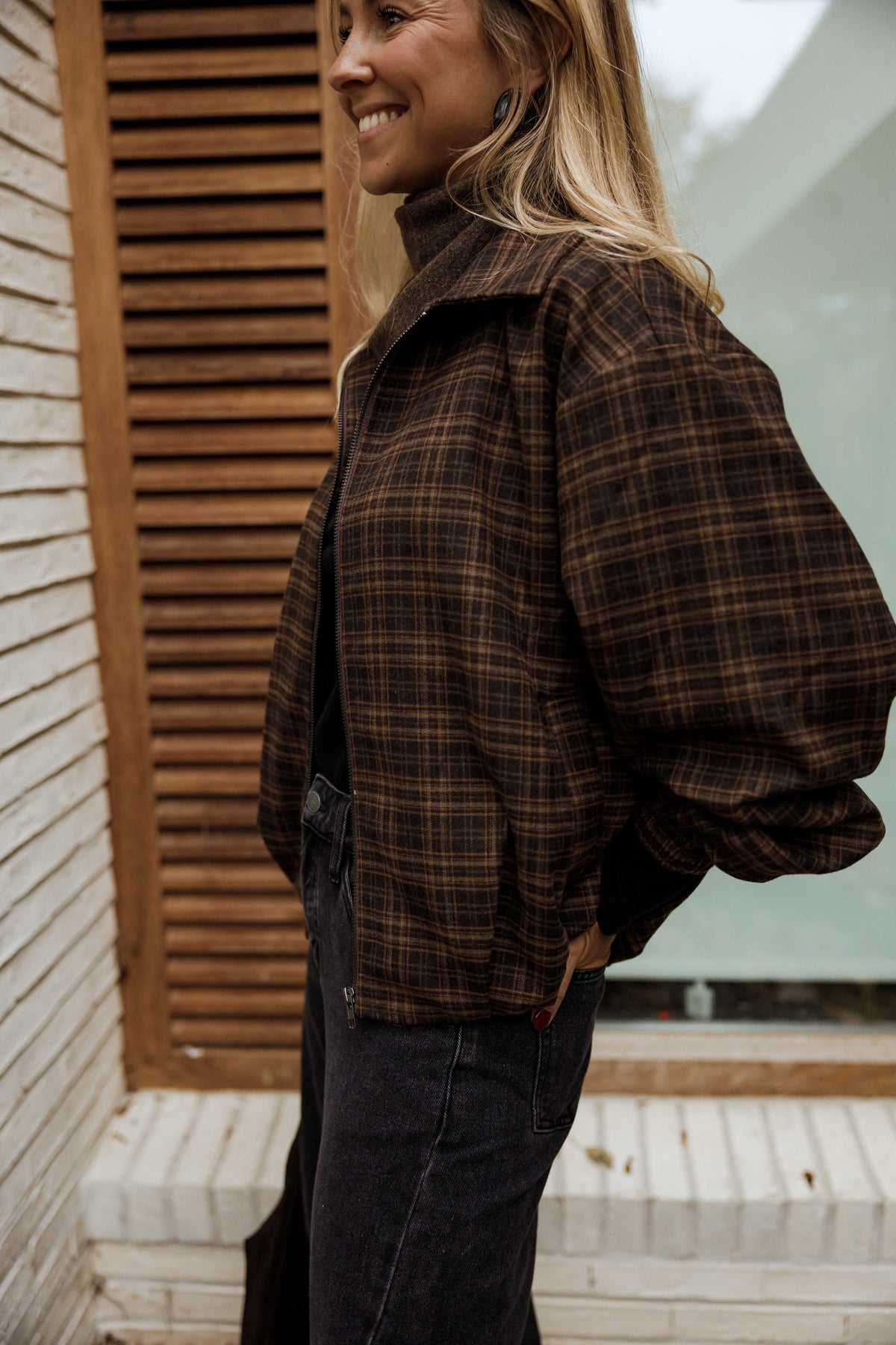 Chaqueta Philipa - cuadros marrones