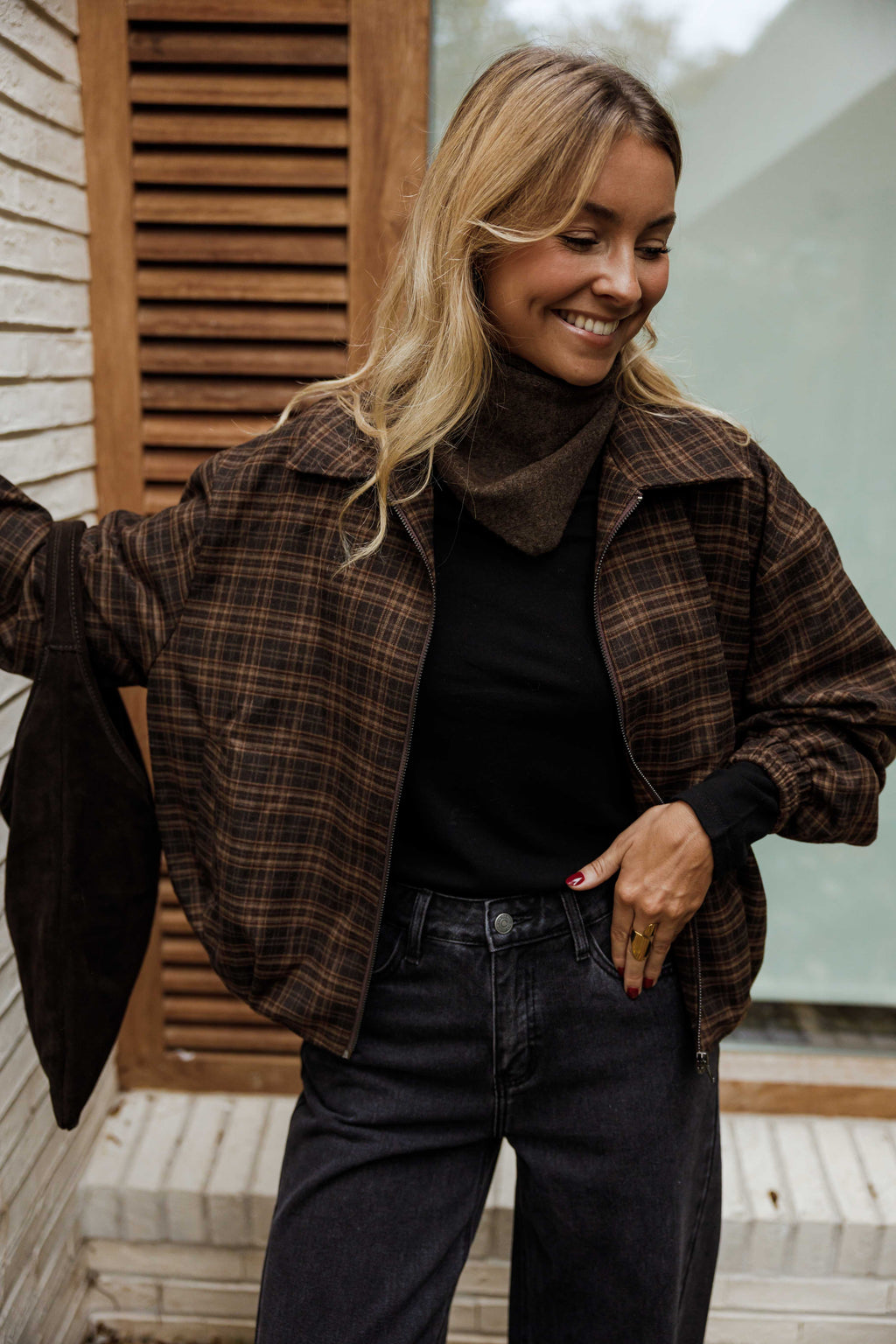 Chaqueta Philipa - cuadros marrones