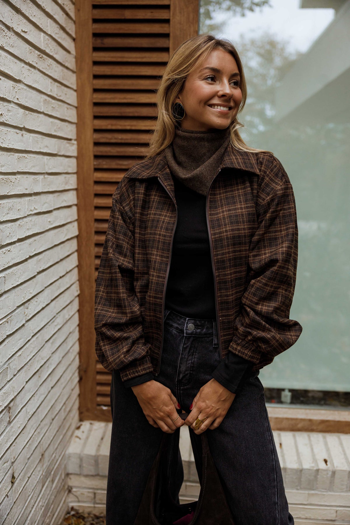 Chaqueta Philipa - cuadros marrones