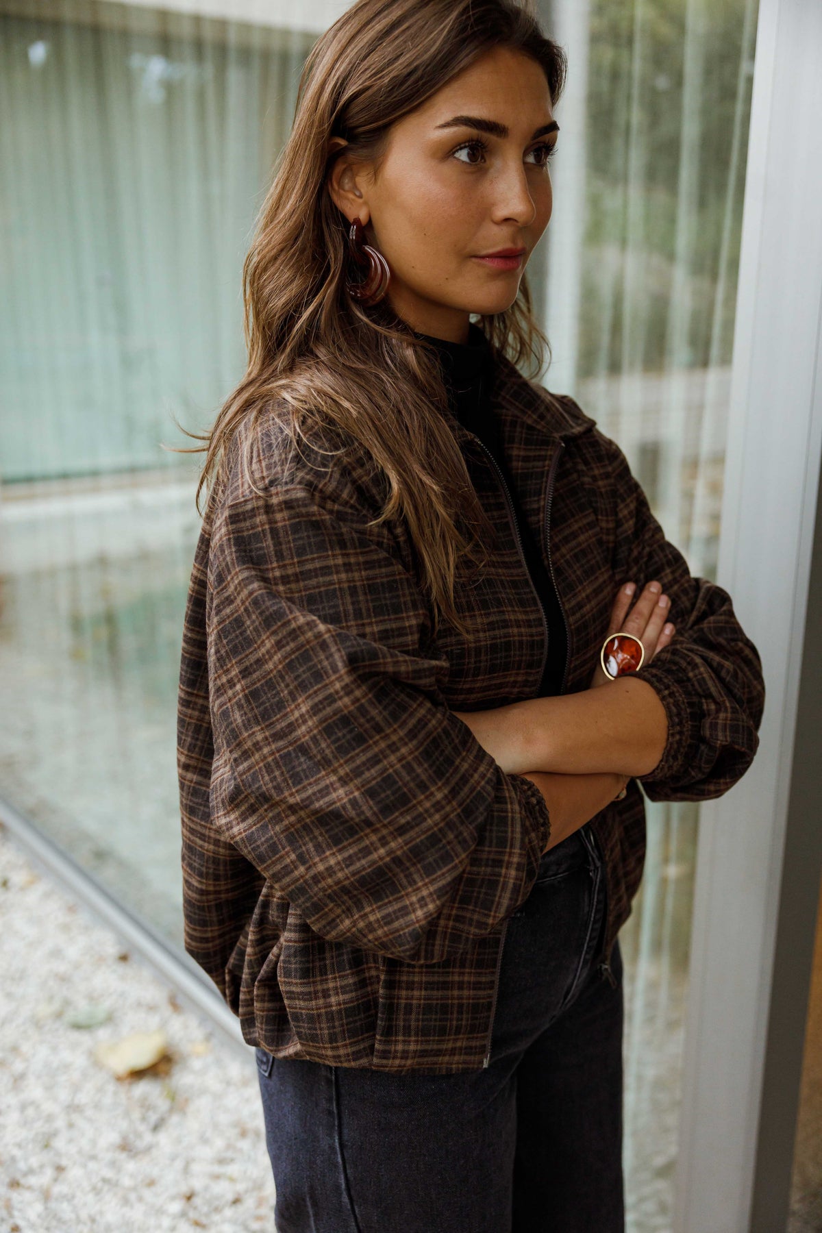 Chaqueta Philipa - cuadros marrones