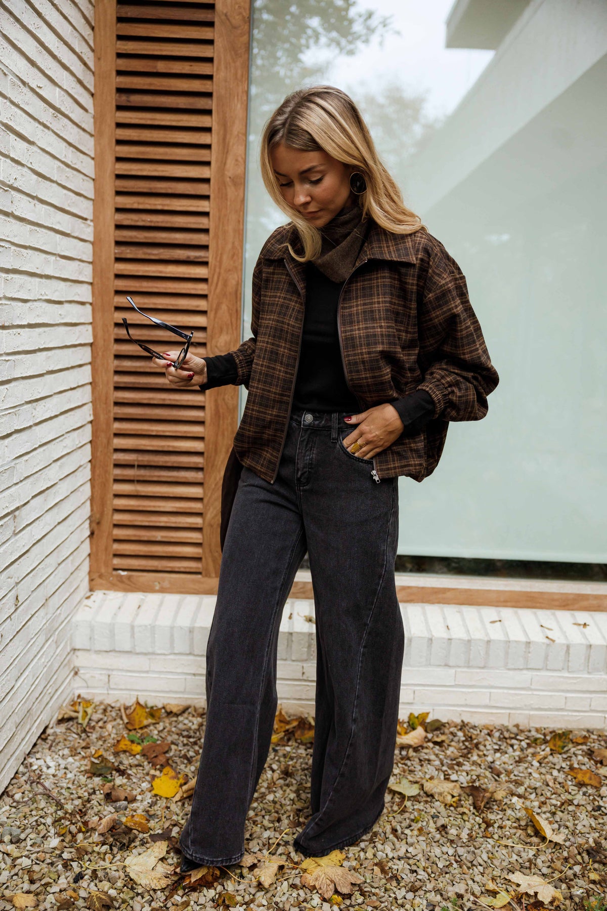 Chaqueta Philipa - cuadros marrones