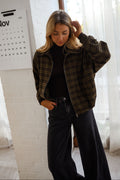 Chaqueta Philipa - cuadros caqui