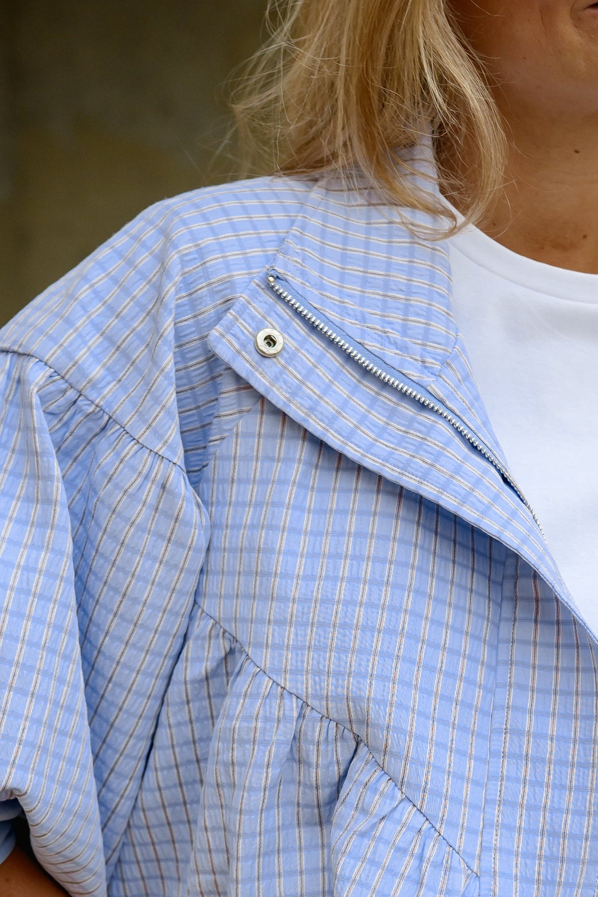 Chaqueta Yann - cuadros malva