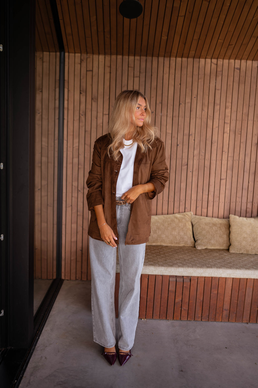 Chaqueta Nore - ante chocolate