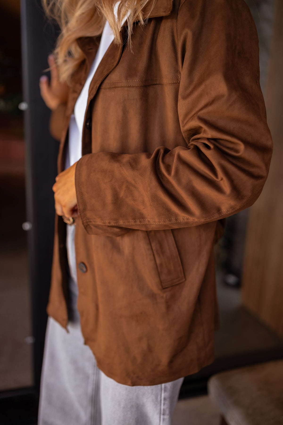 Chaqueta Nore - ante chocolate
