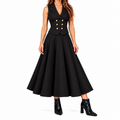Conjunto Alessia | Chaleco cruzado y falda midi de vuelo