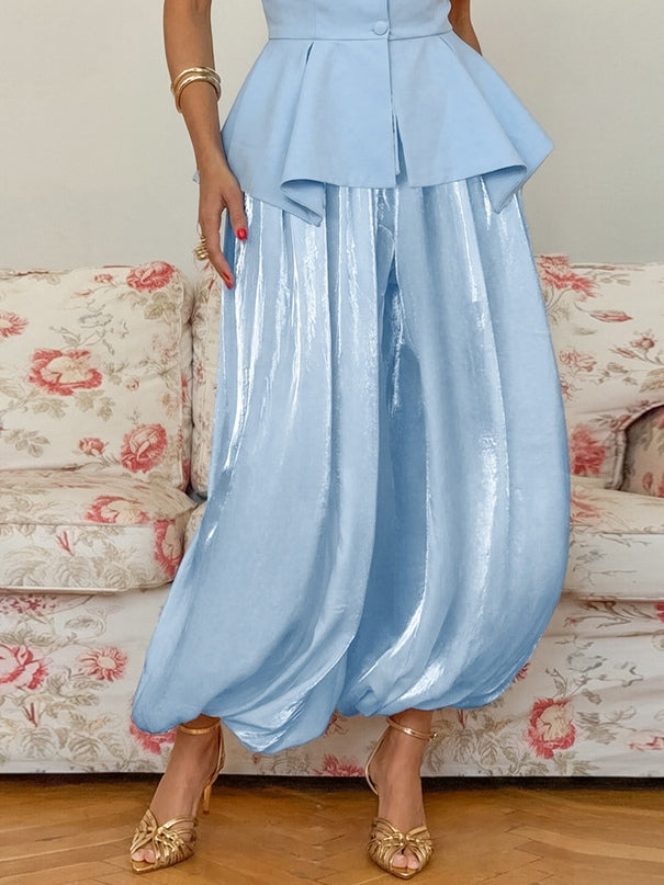 Pantalón farol cómodo y holgado
