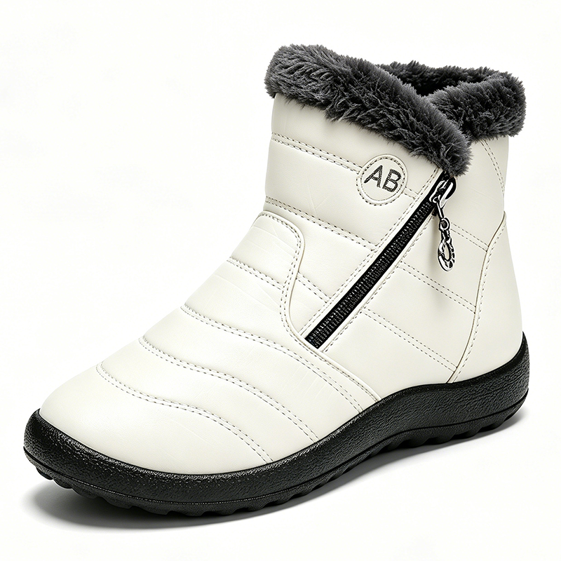 Botas de nieve acolchadas impermeables con cremallera lateral