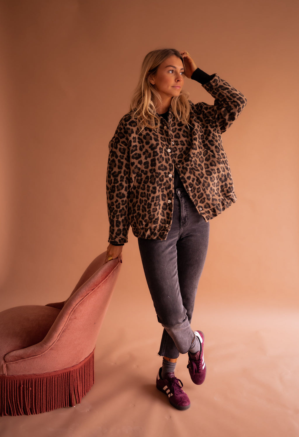 Bomber Cleo - leopardo